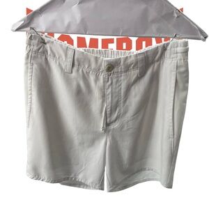 Classic White Flat Front Men's Shorts tailored